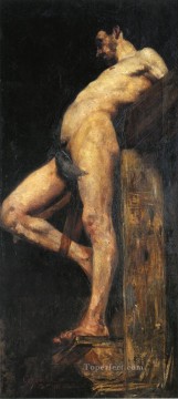  VI Painting - Crucified Thief male body Lovis Corinth